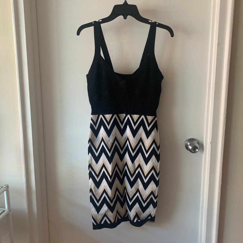 XOXO Midi Chevron Dress